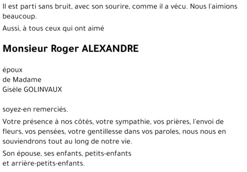 Roger ALEXANDRE