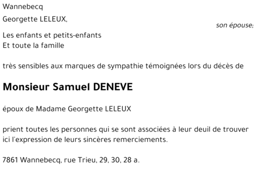 Samuel DENEVE