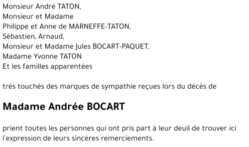 Andrée BOCART