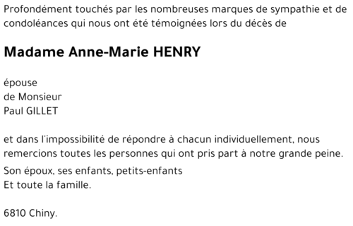 Anne-Marie HENRY