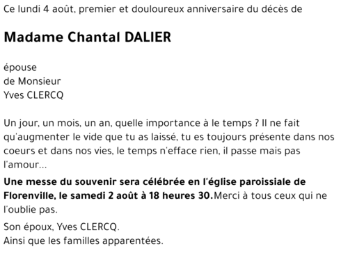 Chantal DALIER