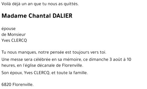 Chantal DALIER