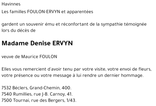 Denise ERVYN