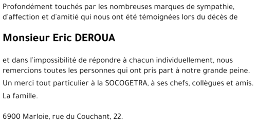 Eric DEROUA