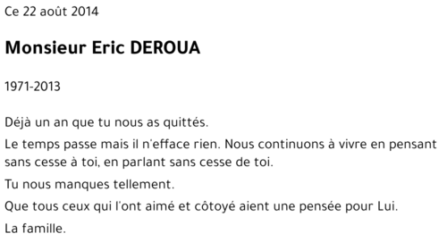 Eric DEROUA