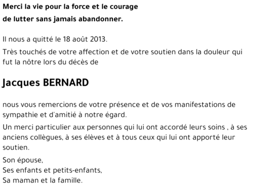 Jacques BERNARD