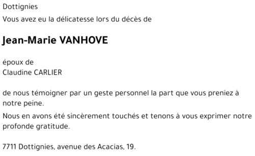 Jean-Marie VANHOVE