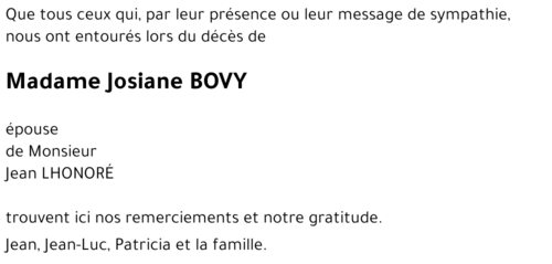 Josiane BOVY