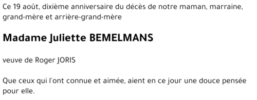 Juliette BEMELMANS
