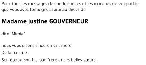 Justine GOUVERNEUR