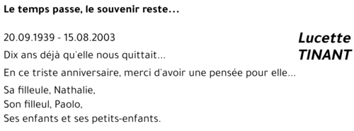 Lucette TINANT