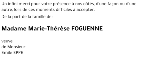 Marie-Thérèse FOGUENNE