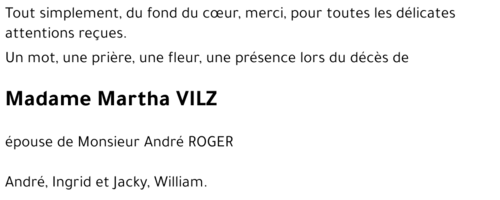 Martha VILZ