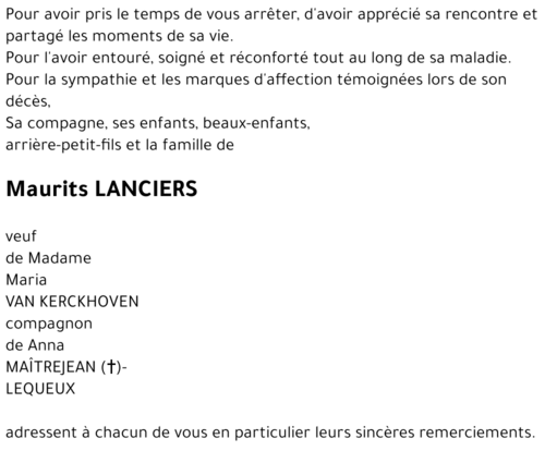 Maurits LANCIERS