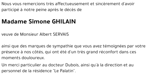 Simone GHILAIN