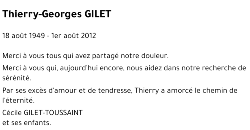 Thierry-Georges GILET