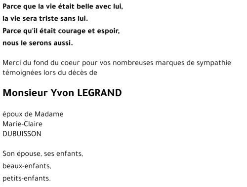 Yvon LEGRAND