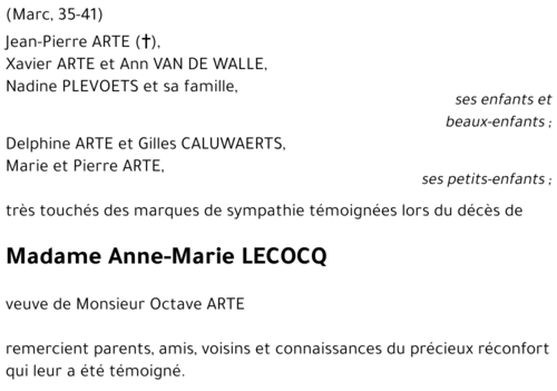 Anne-Marie LECOCQ