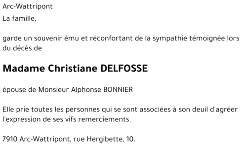 Christiane DELFOSSE