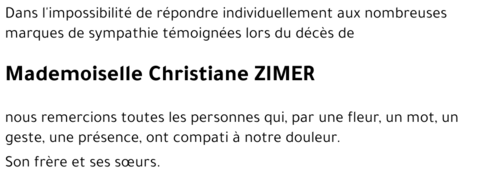 Christiane ZIMER