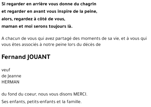 Fernand JOUANT