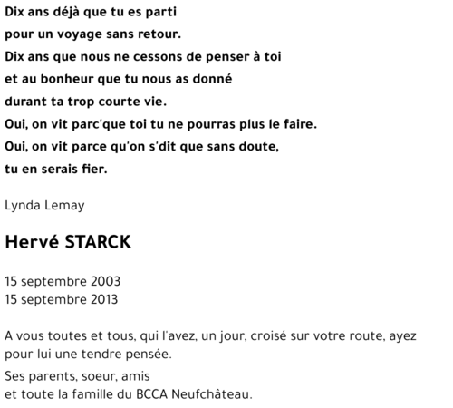 Hervé STARCK