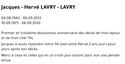 Jacques - Hervé LAVRY - LAVRY