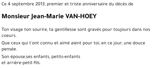 Jean-Marie VAN-HOEY