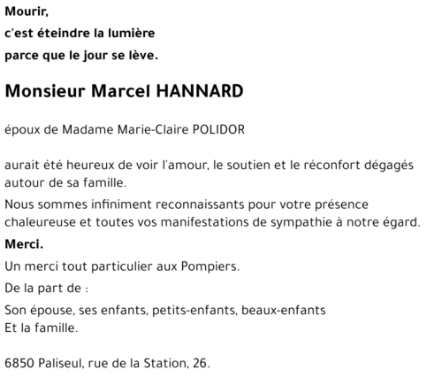 Marcel HANNARD