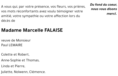 Marcelle FALAISE