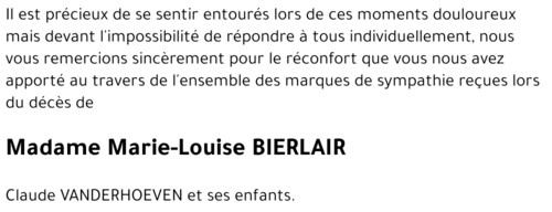 Marie-Louise BIERLAIR