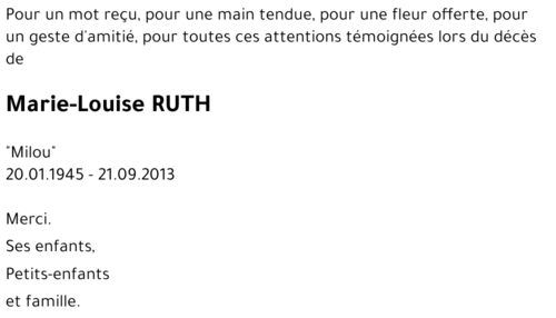 Marie-Louise RUTH