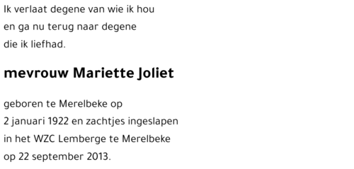 Mariette Joliet