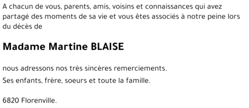 Martine BLAISE