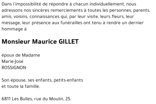 Maurice GILLET