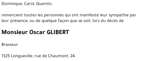 Oscar GLIBERT