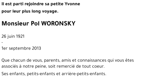 Pol WORONSKY