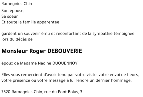 Roger DEBOUVERIE