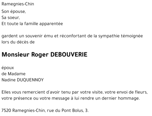 Roger DEBOUVERIE