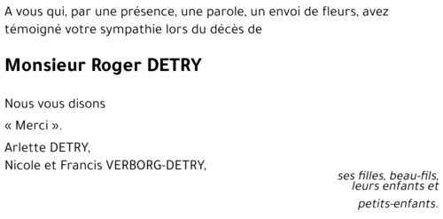 Roger DETRY