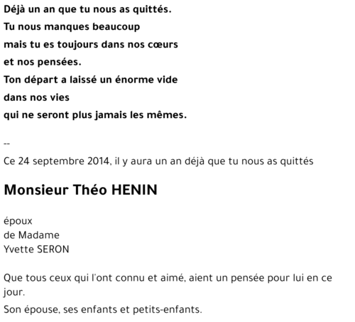 Théophile HENIN