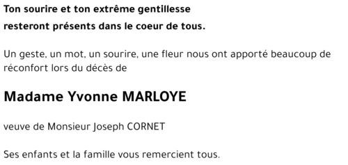 Yvonne MARLOYE