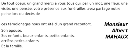 Albert MAHAUX
