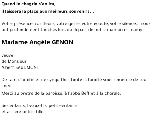 Angèle GENON
