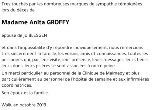 Anita GROFFY
