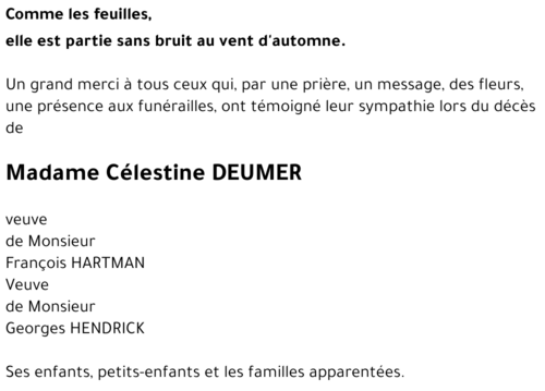 Célestine DEUMER