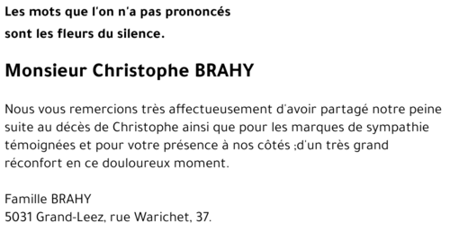Christophe BRAHY