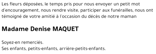 Denise MAQUET