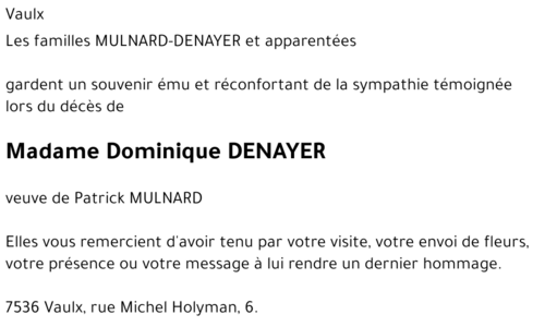 Dominique DENAYER
