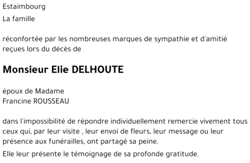 Elie DELHOUTE